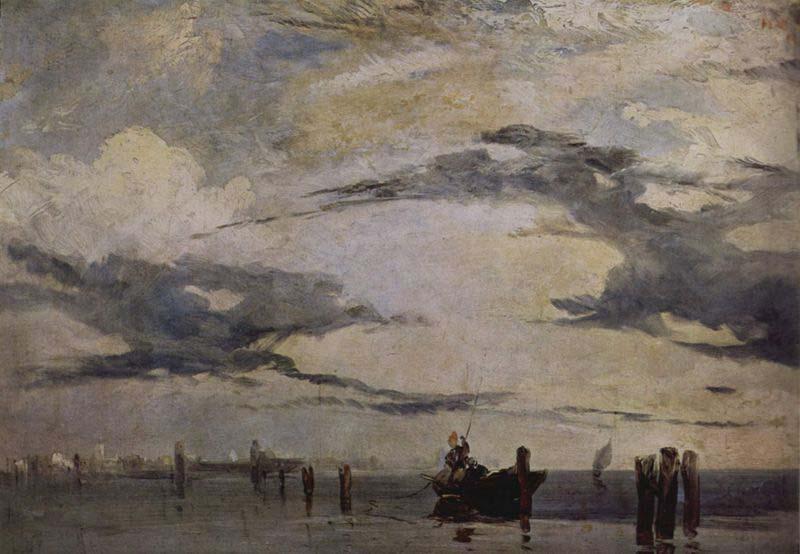 Richard Parkes Bonington View of the Lagoon Near Venice oil painting image
